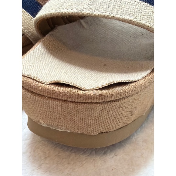 VTG NIB Grungies by Hofheimers Womens Striped Wedge Platform Sandals Size 8M - Picture 7 of 9